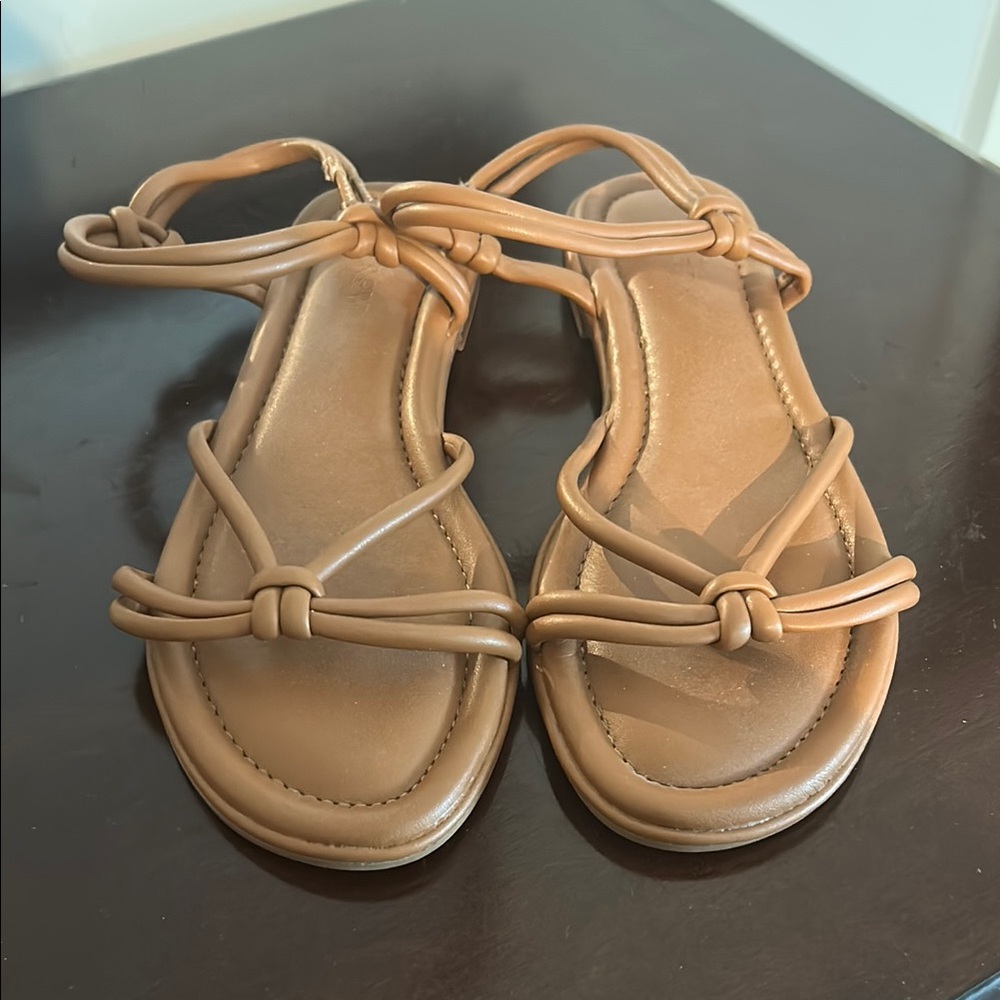 J. Crew Factory Tan Strappy Sandals